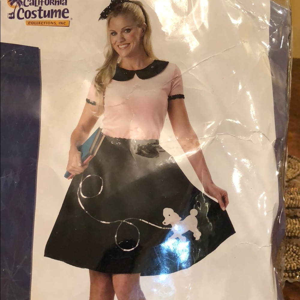 Adult small 50’s costume with poodle skirt